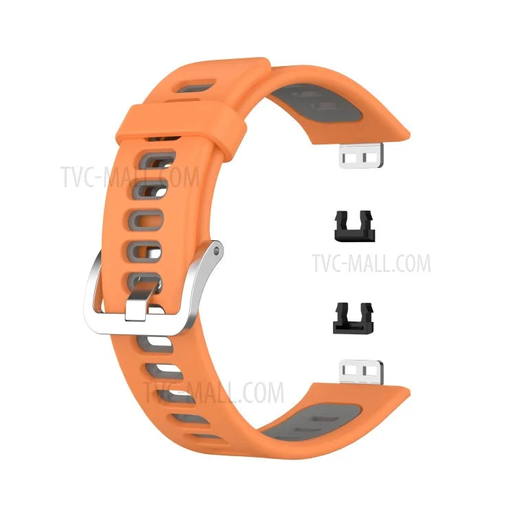 Soft Silicone Dual Color Watch Strap for Huawei Watch Fit