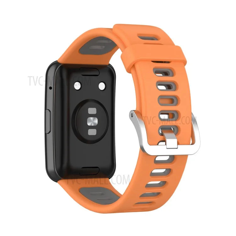Soft Silicone Dual Color Watch Strap for Huawei Watch Fit