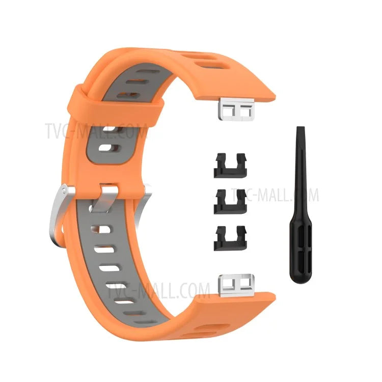 Soft Silicone Dual Color Watch Strap for Huawei Watch Fit