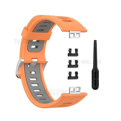 Soft Silicone Dual Color Watch Strap for Huawei Watch Fit