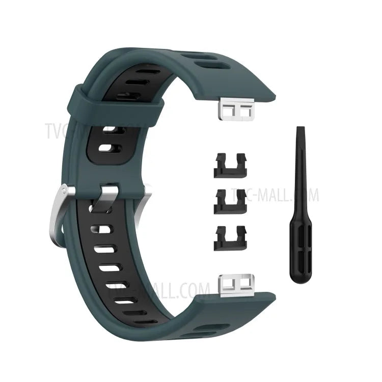 Soft Silicone Dual Color Watch Strap for Huawei Watch Fit