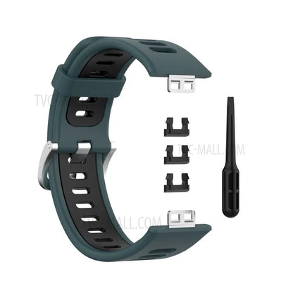 Soft Silicone Dual Color Watch Strap for Huawei Watch Fit