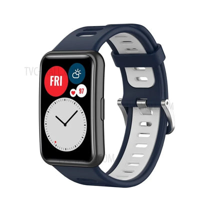 Soft Silicone Dual Color Watch Strap for Huawei Watch Fit