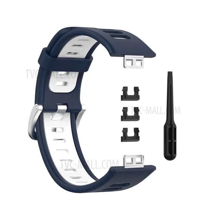 Soft Silicone Dual Color Watch Strap for Huawei Watch Fit
