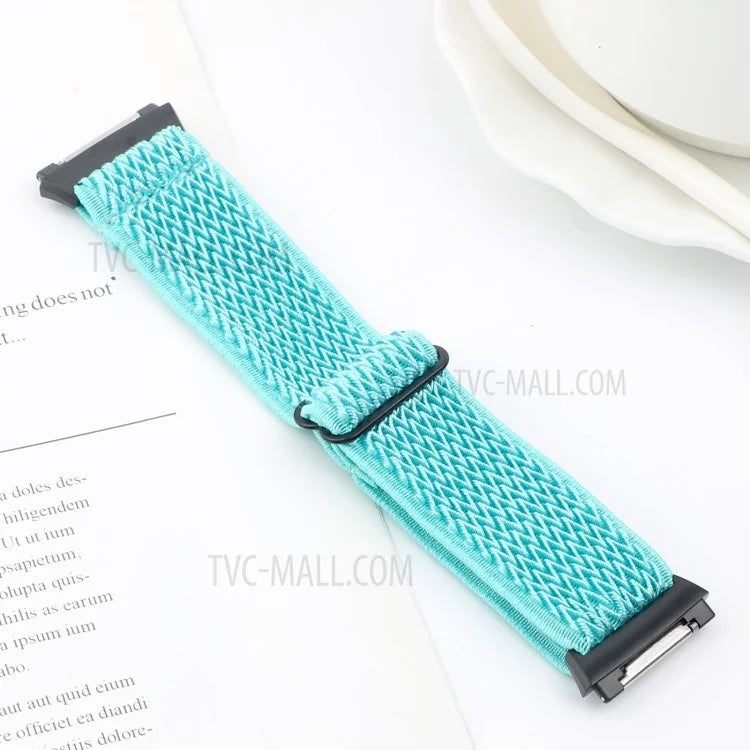 Wave Pattern Nylon Elastic Replacement Wristband Smart Watch Strap Belt for Fitbit Ionic