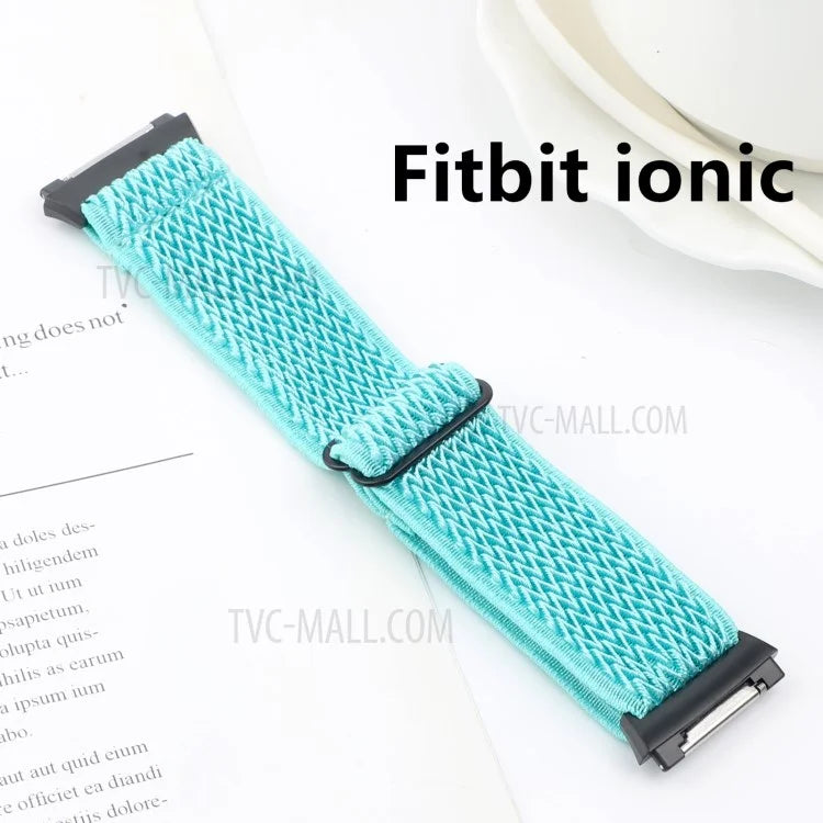 Wave Pattern Nylon Elastic Replacement Wristband Smart Watch Strap Belt for Fitbit Ionic