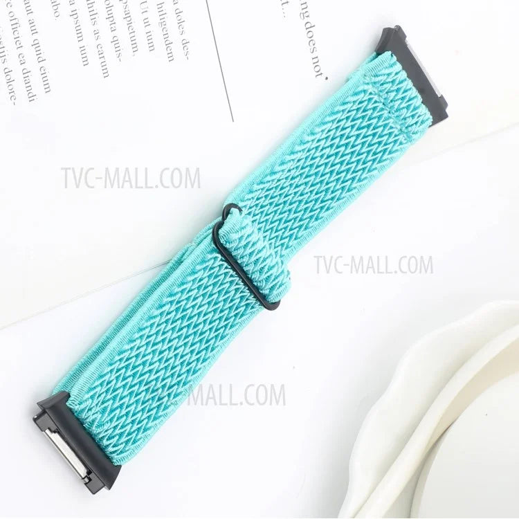 Wave Pattern Nylon Elastic Replacement Wristband Smart Watch Strap Belt for Fitbit Ionic