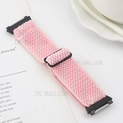 Wave Pattern Nylon Elastic Replacement Wristband Smart Watch Strap Belt for Fitbit Ionic