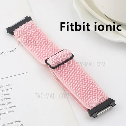 Wave Pattern Nylon Elastic Replacement Wristband Smart Watch Strap Belt for Fitbit Ionic