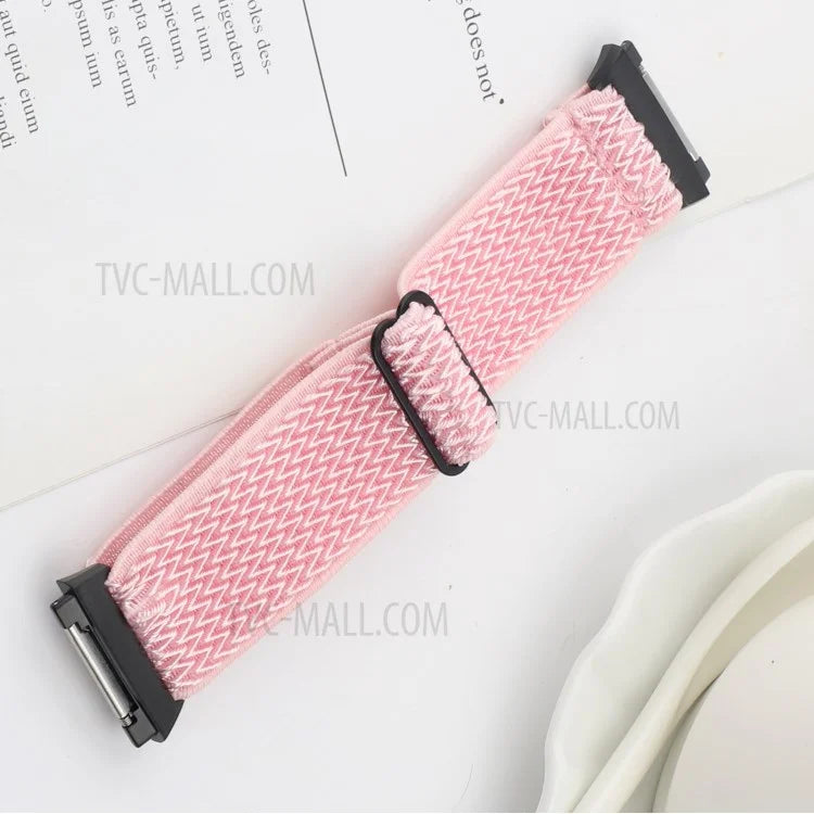 Wave Pattern Nylon Elastic Replacement Wristband Smart Watch Strap Belt for Fitbit Ionic