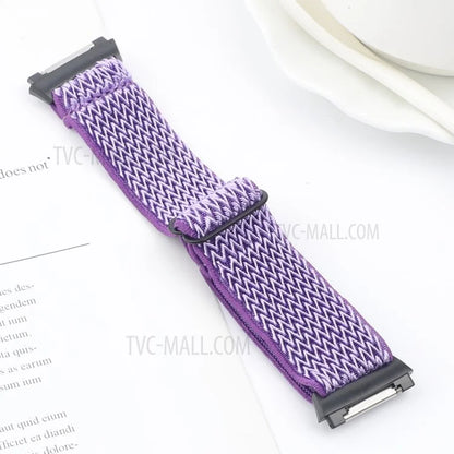 Wave Pattern Nylon Elastic Replacement Wristband Smart Watch Strap Belt for Fitbit Ionic