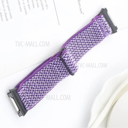 Wave Pattern Nylon Elastic Replacement Wristband Smart Watch Strap Belt for Fitbit Ionic