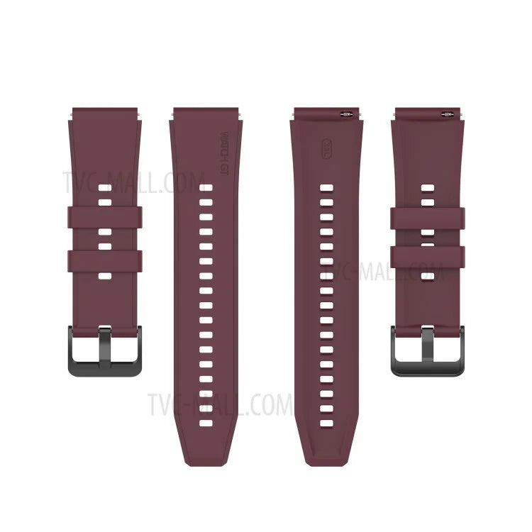 22mm Plain Silicone Watch Band Strap Replacement for Huawei Watch 3/Watch 3 Pro