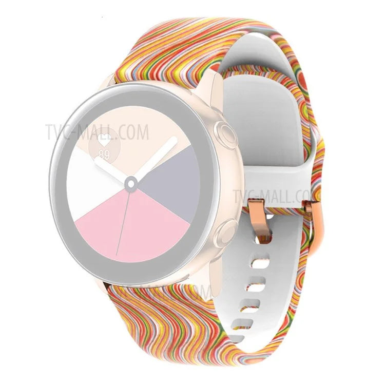 Universal 22mm Patterned Silicone Watch Band Strap for Huawei Watch 3 / 3 Pro / Samsung Amazfit Watch Etc