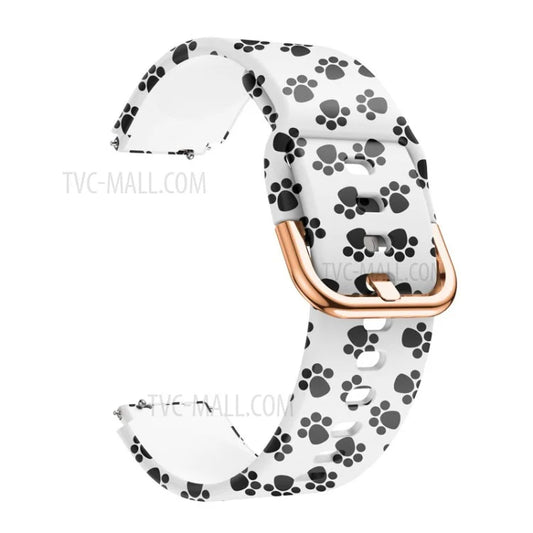 Pattern Printing Soft Silicone Smart Watch Band Strap Replacement 19mm for Haylou LS01