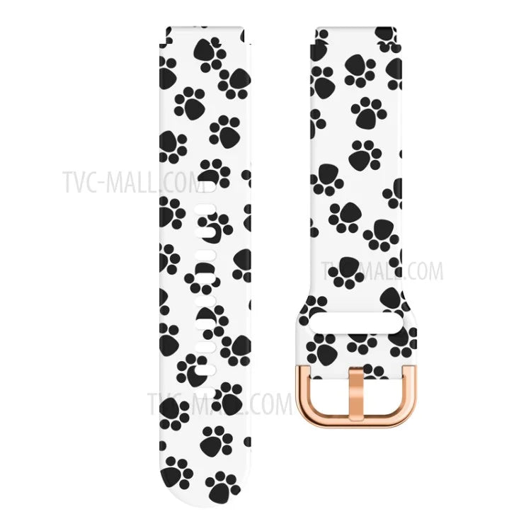 Pattern Printing Soft Silicone Smart Watch Band Strap Replacement 19mm for Haylou LS01