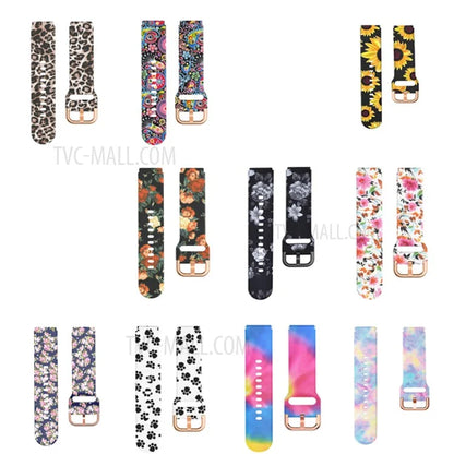 Pattern Printing Soft Silicone Smart Watch Band Strap Replacement 19mm for Haylou LS01