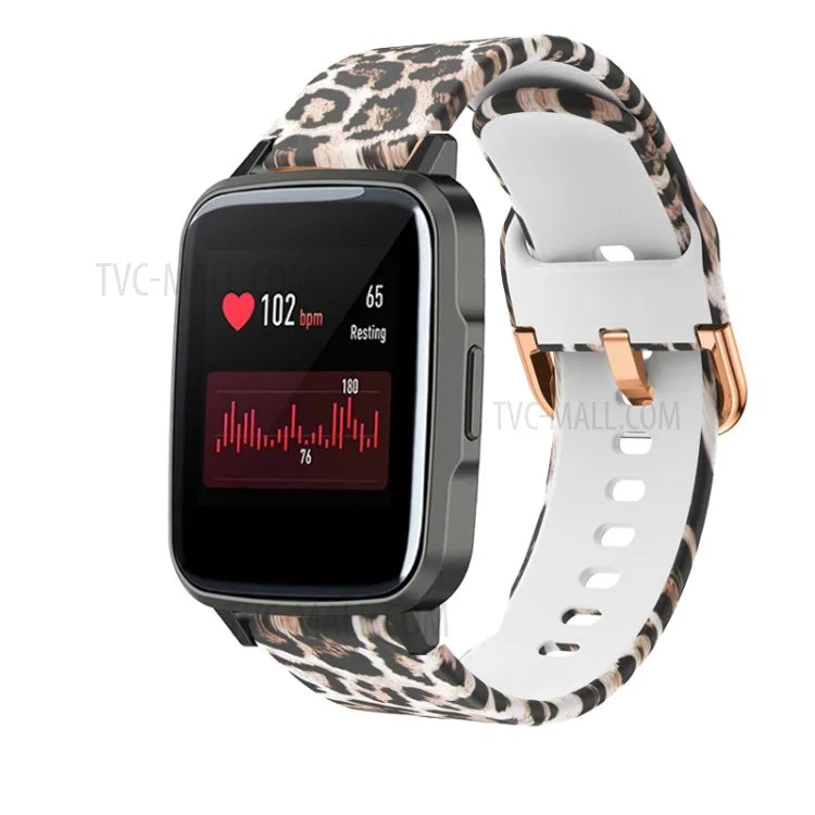 Pattern Printing Soft Silicone Smart Watch Band Strap Replacement 19mm for Haylou LS01