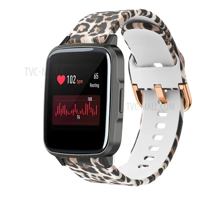 Pattern Printing Soft Silicone Smart Watch Band Strap Replacement 19mm for Haylou LS01