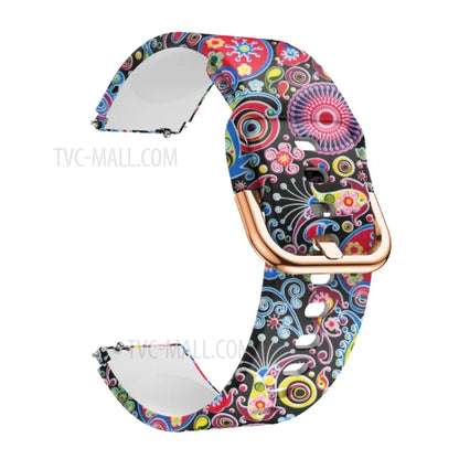 Pattern Printing Soft Silicone Smart Watch Band Strap Replacement 19mm for Haylou LS01