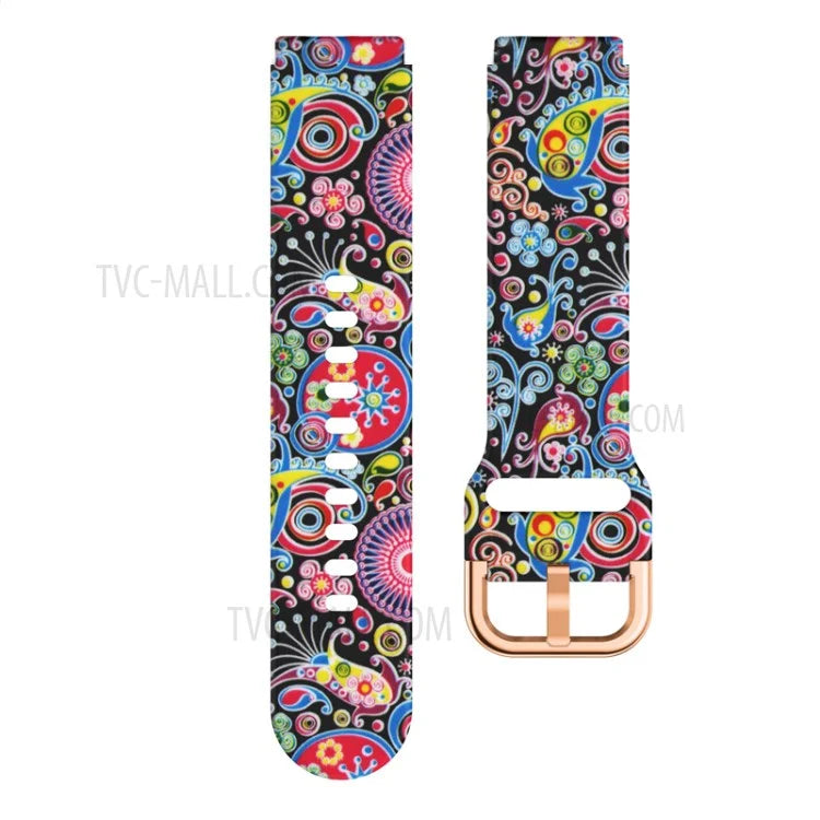Pattern Printing Soft Silicone Smart Watch Band Strap Replacement 19mm for Haylou LS01