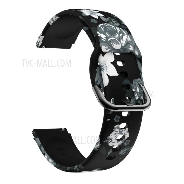 Pattern Printing Soft Silicone Smart Watch Band Strap Replacement 19mm for Haylou LS01