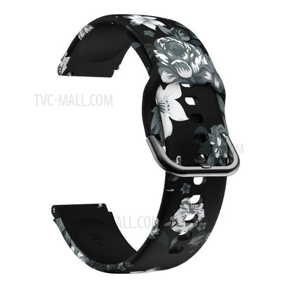 Pattern Printing Soft Silicone Smart Watch Band Strap Replacement 19mm for Haylou LS01