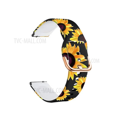 Pattern Printing Soft Silicone Smart Watch Band Strap Replacement 19mm for Haylou LS01