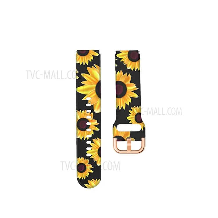 Pattern Printing Soft Silicone Smart Watch Band Strap Replacement 19mm for Haylou LS01