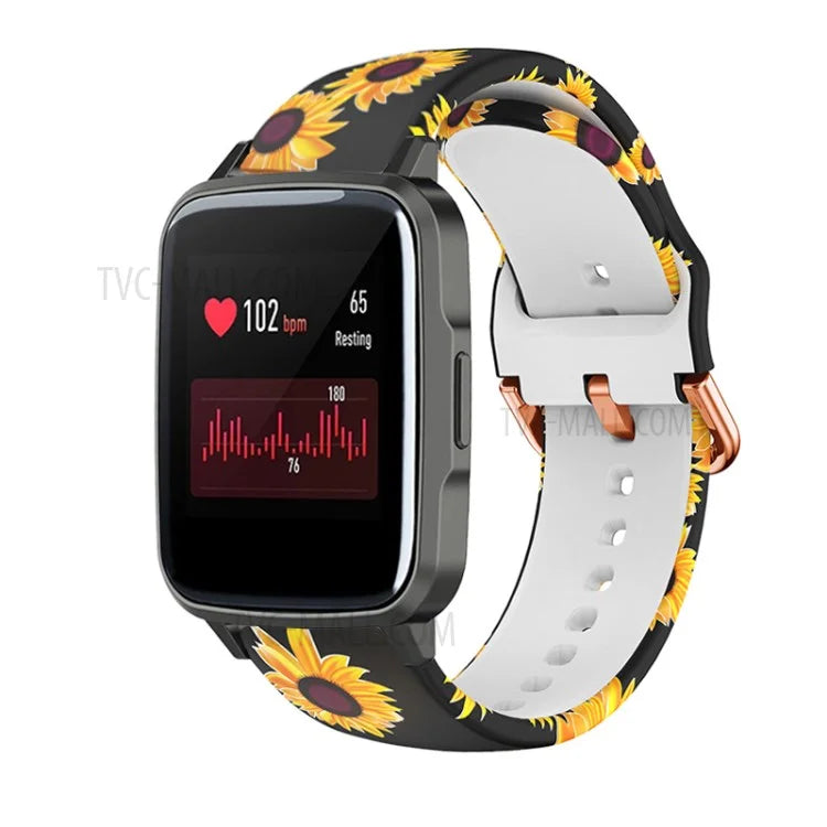 Pattern Printing Soft Silicone Smart Watch Band Strap Replacement 19mm for Haylou LS01