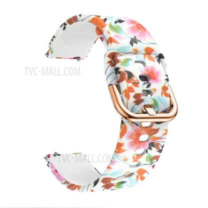 Pattern Printing Soft Silicone Smart Watch Band Strap Replacement 19mm for Haylou LS01