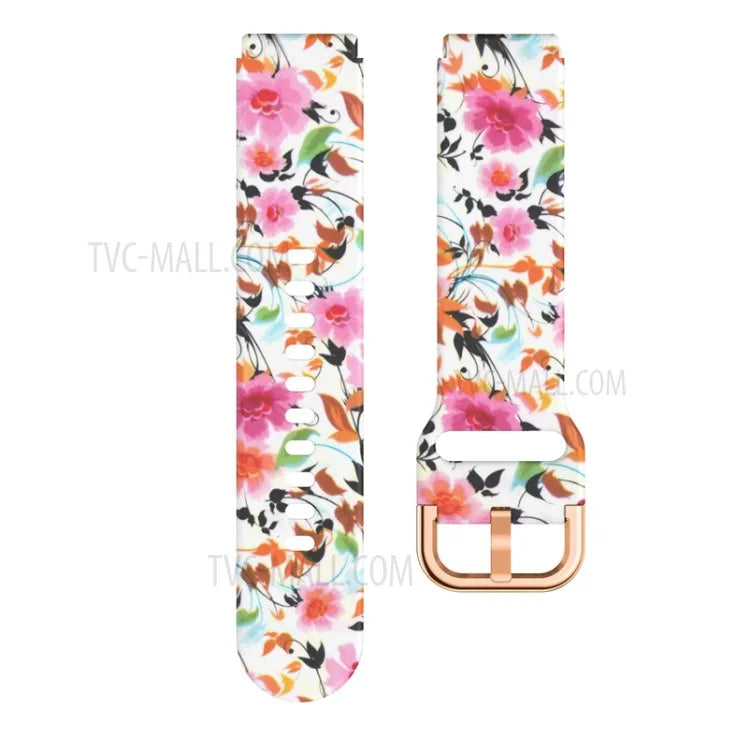 Pattern Printing Soft Silicone Smart Watch Band Strap Replacement 19mm for Haylou LS01