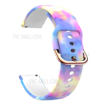 Pattern Printing Soft Silicone Smart Watch Band Strap Replacement 19mm for Haylou LS01