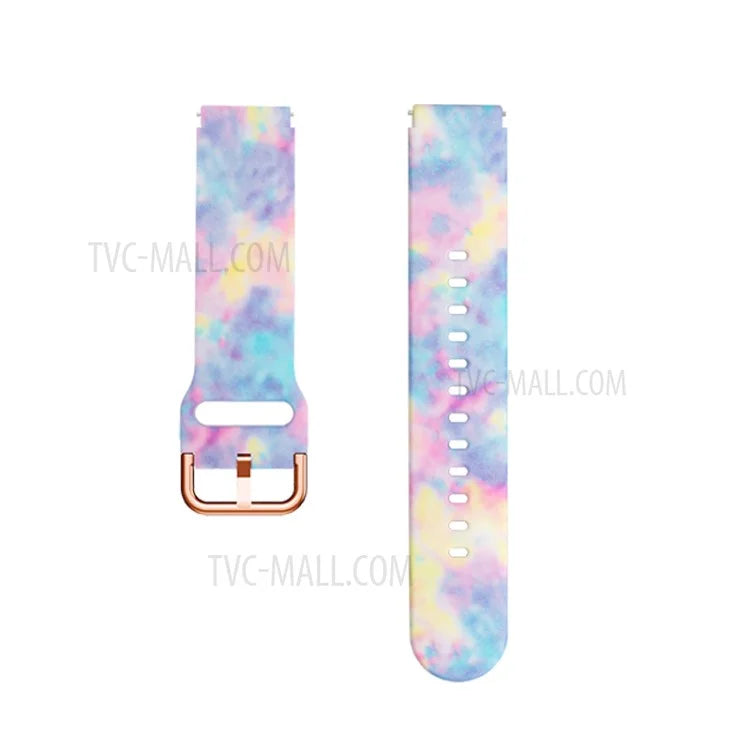 Pattern Printing Soft Silicone Smart Watch Band Strap Replacement 19mm for Haylou LS01