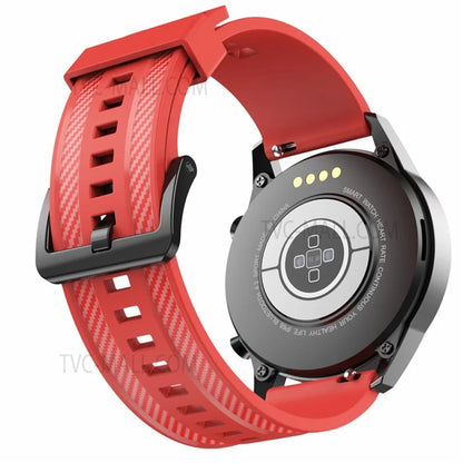 20mm Breathable Sport Silicone Watch Bands Carbon Fiber Textured Replacement Straps for Amazfit GTS3 / GTR 42mm / Samsung Galaxy Watch 42mm 46mm / Watch4 Classic 42mm 46mm