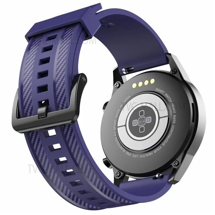 20mm Breathable Sport Silicone Watch Bands Carbon Fiber Textured Replacement Straps for Amazfit GTS3 / GTR 42mm / Samsung Galaxy Watch 42mm 46mm / Watch4 Classic 42mm 46mm