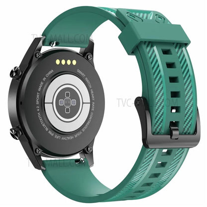 20mm Breathable Sport Silicone Watch Bands Carbon Fiber Textured Replacement Straps for Amazfit GTS3 / GTR 42mm / Samsung Galaxy Watch 42mm 46mm / Watch4 Classic 42mm 46mm