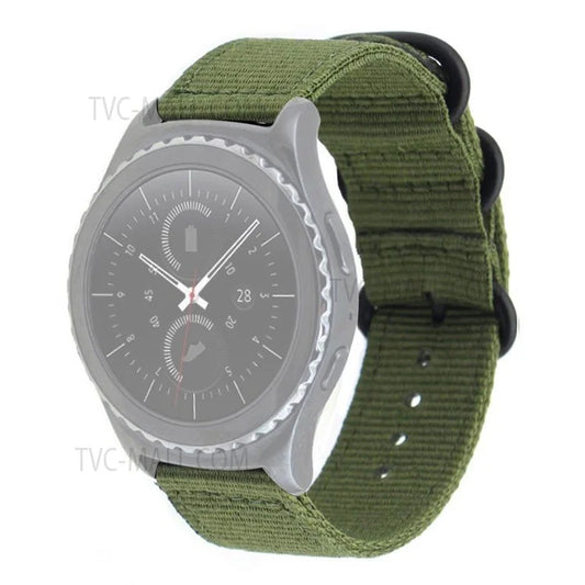 For Suunto 9/Suunto 9 Baro Nylon Watch Strap Three Heavy Buckles Watch Band Replacement 24mm