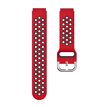 For Haylou Solar LS01 / ID205 / Willful SW021 Silicone Watch Band 19mm Adjustable Dual Color Replacement Strap
