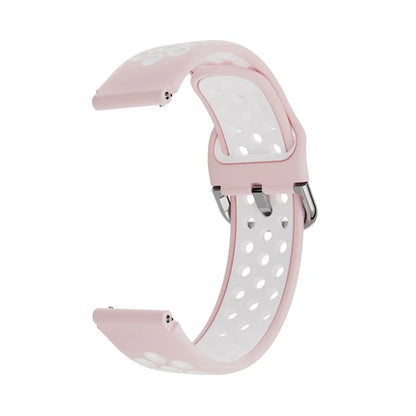 For Haylou Solar LS01 / ID205 / Willful SW021 Silicone Watch Band 19mm Adjustable Dual Color Replacement Strap