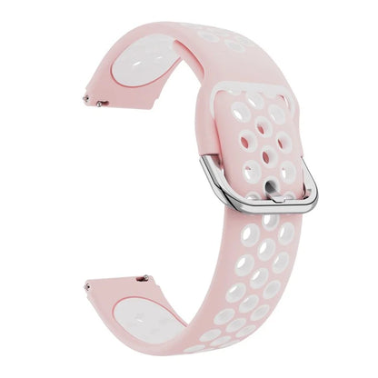 For Haylou Solar LS01 / ID205 / Willful SW021 Silicone Watch Band 19mm Adjustable Dual Color Replacement Strap