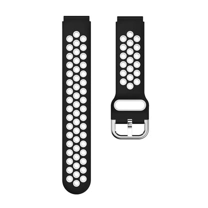For Haylou Solar LS01 / ID205 / Willful SW021 Silicone Watch Band 19mm Adjustable Dual Color Replacement Strap
