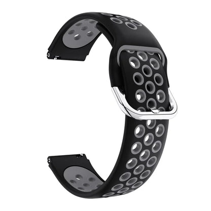 For Haylou Solar LS01 / ID205 / Willful SW021 Silicone Watch Band 19mm Adjustable Dual Color Replacement Strap