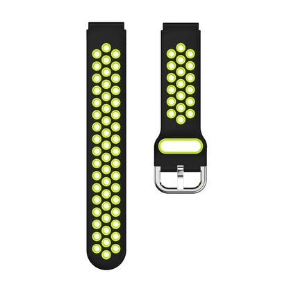 For Haylou Solar LS01 / ID205 / Willful SW021 Silicone Watch Band 19mm Adjustable Dual Color Replacement Strap