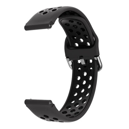 For Haylou Solar LS01 / ID205 / Willful SW021 Silicone Watch Band 19mm Adjustable Dual Color Replacement Strap