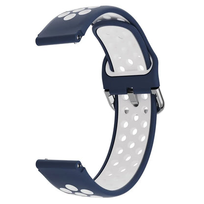 For Haylou Solar LS01 / ID205 / Willful SW021 Silicone Watch Band 19mm Adjustable Dual Color Replacement Strap