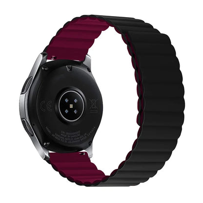 For Samsung Galaxy Watch 5 40mm / Watch 5 44mm / Watch 5 Pro 45mm Replacement Silicone Watch Strap 20mm Magnetic Adjustable Wrist Band / Wine Red