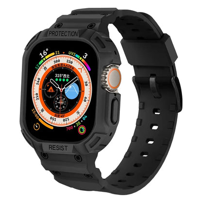 For Apple Watch Ultra 49mm Replacement Strap Adjustable Silicone Wrist Band Integrated with Watch Case