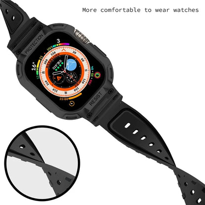 For Apple Watch Ultra 49mm Replacement Strap Adjustable Silicone Wrist Band Integrated with Watch Case