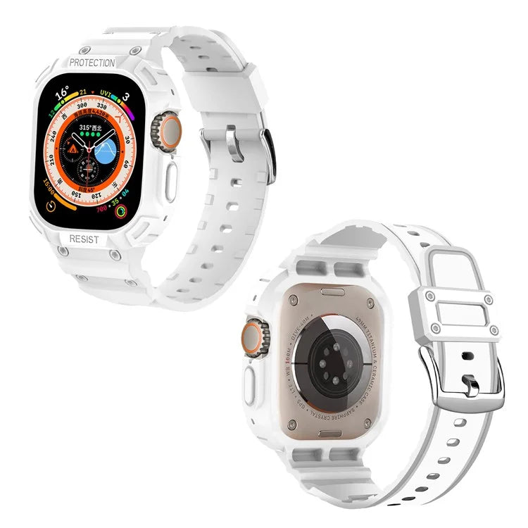 For Apple Watch Ultra 49mm Replacement Strap Adjustable Silicone Wrist Band Integrated with Watch Case